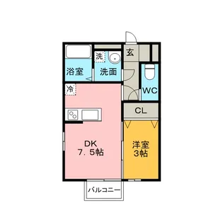 シャルマン・フローラ【1階】の間取り