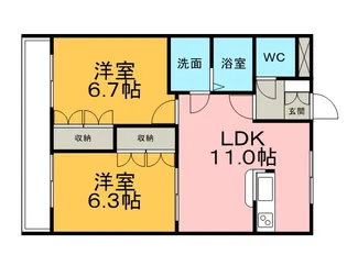 スマイルハイム【203号室】の間取り