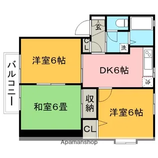 福岡県久留米市小森野4丁目【アパート】の間取り
