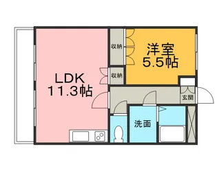 グリーン・ハイツ【201号室】の間取り