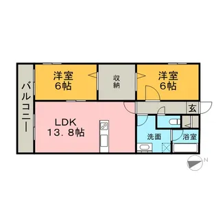 ロイヤルガーデン原田【2階】の間取り