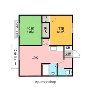 トマトハウス【201号室】の間取り