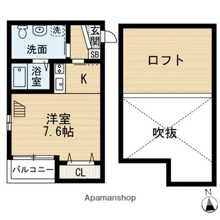 LALA姪浜【1階】の間取り
