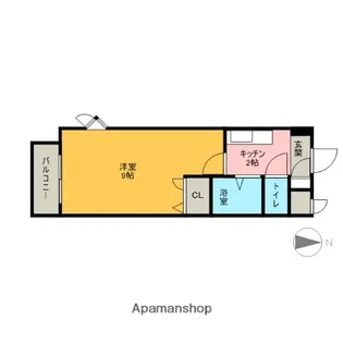 ヴェルドミール【1階】の間取り