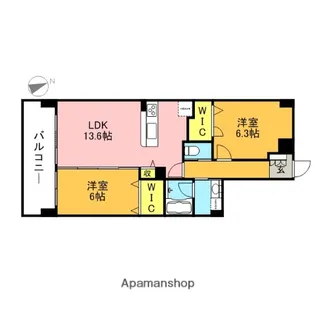 セレッソHARA【1階】の間取り