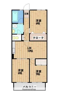 三愛荒江マンション【205号室】の間取り