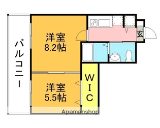 ステイツ姪浜駅前【1002号室】の間取り
