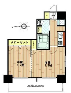 ステイツ姪浜駅前【1305号室】の間取り