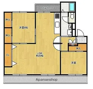 室見団地18棟【4階】の間取り