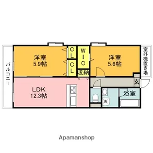 フェリーチェ・ヴィータ【301号室】の間取り