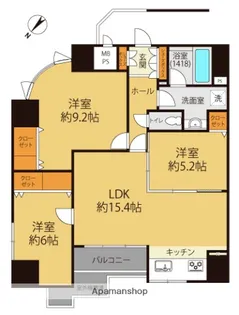 クレアフォーシーズンズ【304号室】の間取り