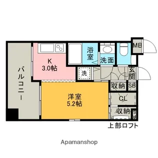ゴールド大濠【503号室】の間取り