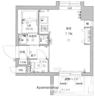 ラフォーレ西公園【704号室】の間取り