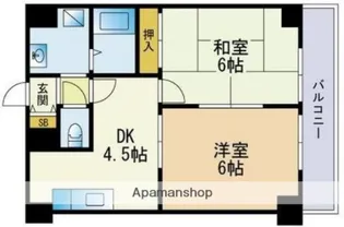ドゥエム百道【102号室】の間取り