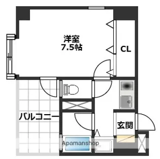 Kステーションプラザ姪浜【6階】の間取り
