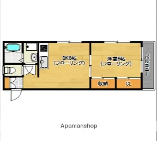 クロスロード室見駅前【5階】の間取り