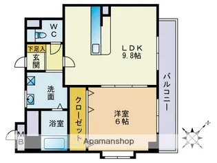 福岡県福岡市早良区南庄2丁目【マンション】の間取り