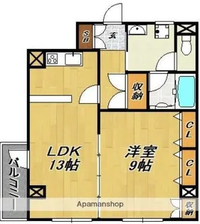 セントレジデンス大手門(旧ヴィラージュ・プルメリア)【201号室】の間取り