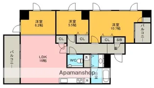 ロイヤルチェリー大濠公園【2階】の間取り