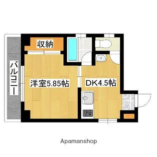プラザ室見【5階】の間取り