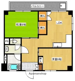 室見リバーコーポ【502号室】の間取り