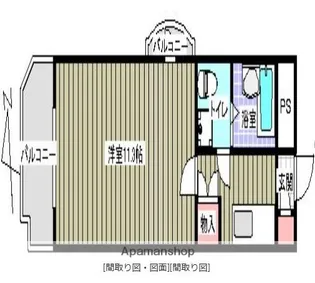 1Kの間取り画像