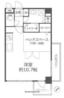 リアン西新【4階】の間取り