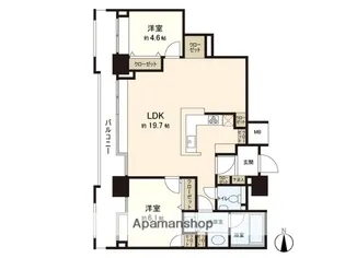 ネクサス百道レジデンシャルタワー【702号室】の間取り