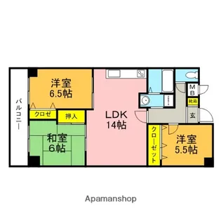 エプレーヌ愛宕【1階】の間取り