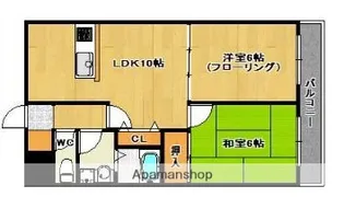 カサブランカ1番館【302号室】の間取り