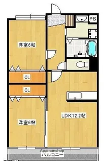 オークフィールド【102号室】の間取り