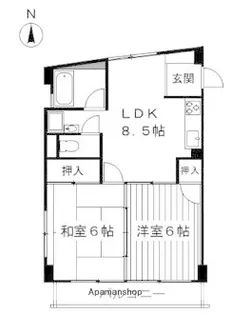 本多ビル【202号室】の間取り