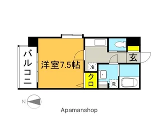 グレイスフルマンション愛宕【505号室】の間取り