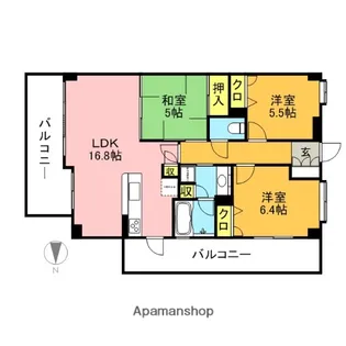 オーセントスクエア弥生【703号室】の間取り
