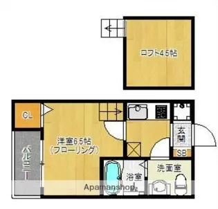 アラモード鳥飼【101号室】の間取り