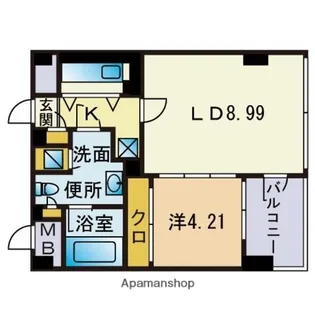 THE APARTMENT【511号室】の間取り
