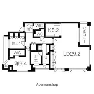 パークコート大濠【404号室】の間取り