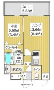 クラシックコート鳥飼【1階】の間取り