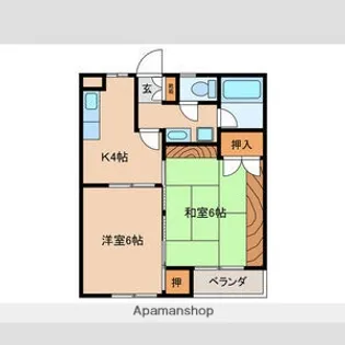 エスポアール弥生Ⅲ【2階】の間取り