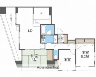コスモ唐人町パークビュー【809号室】の間取り