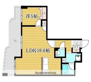 日商岩井レジオン大濠【5階】の間取り