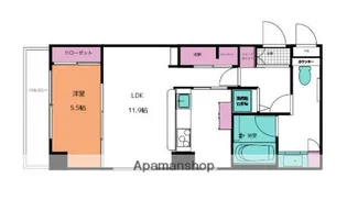 ビエンナーレ高取【6階】の間取り
