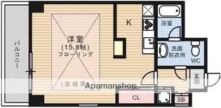 ビエンナーレ高取【401号室】の間取り