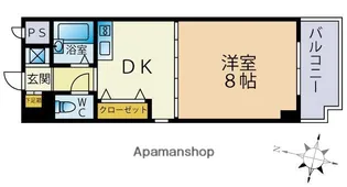 グレイス西新【301号室】の間取り