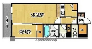 西新テングッドシティ サボイ【1101号室】の間取り