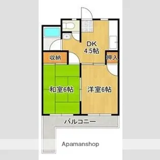 メゾンドソル【4階】の間取り