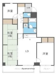 グランドメゾン藤崎【404号室】の間取り