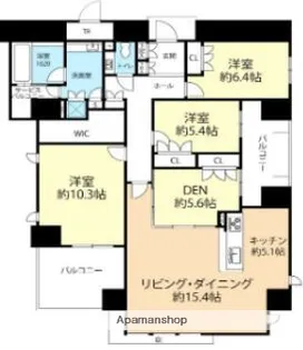 グランドメゾン百道浜OCEAN&FOREST【12階】の間取り