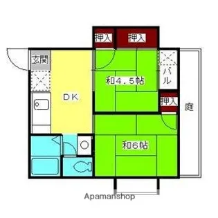 コーポ美輪【101号室】の間取り