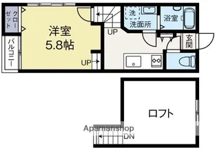 リフミック姪浜【1階】の間取り
